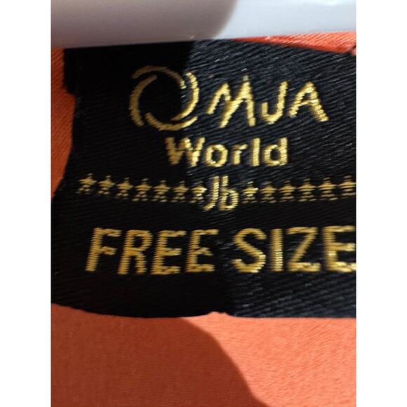 MJA World Ombre Orange Hand-Painted Rayon Dress – Free Size - Picture 3 of 5